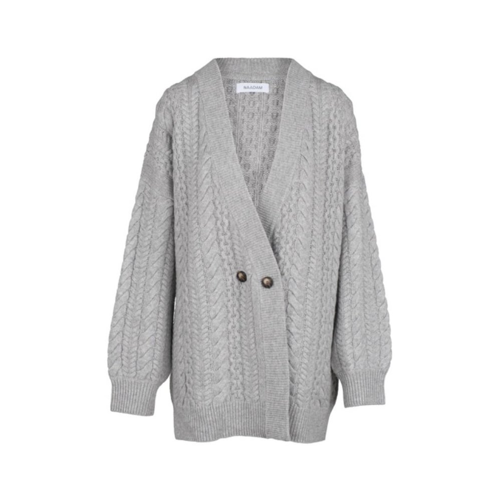 NWT Naadam Wool Cashmere Oversized Cable Cardigan XS